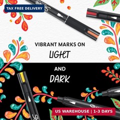 Sharpie Creative Markers, Water-Based Acrylic, Bullet Tip, Assorted Colors, 12 C