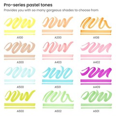 12 Pcs Dual Tip Brush Pens Pastel Tones Watercolor Calligraphy Markers Set