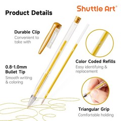 Shuttle Art 60 Pack Earth Tone Gel 1 Count (Pack of 60), 60