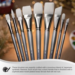 Silver Brush Limited 1521S Silverwhite Art Set, Watercolor, Acrylic, Gouache/Oil