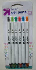 Target Up & Up 6 Fashion Gel Pens Black Green Teal Pink Orange Art School Rare