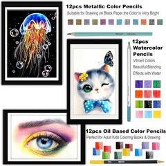 KALOUR 76 Drawing Sketching Kit Set – Pro Art Supplies with Sketchbook & Waterco