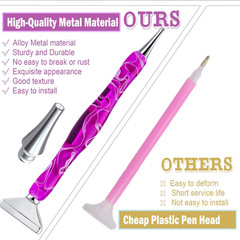 Diamond Art Pens Tools, Ergonomic Diamond Painting Pen Kits with Steel Metal Tip