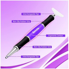 benote Ergonomic Diamond Art Painting Pen, Upgrade Dual Rubber Metal Screw In…