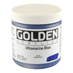 Golden Acrylic 8 Oz Ultramarine Blue