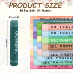 Soft Oil Pastels, Oil Pastel Crayons Blendable(Dark Green, Pack of 36)