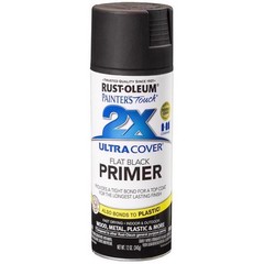 Rust-Oleum 249846 Black Interior/Exterior Paint & Primer Spray 12 oz. 6 Pack
