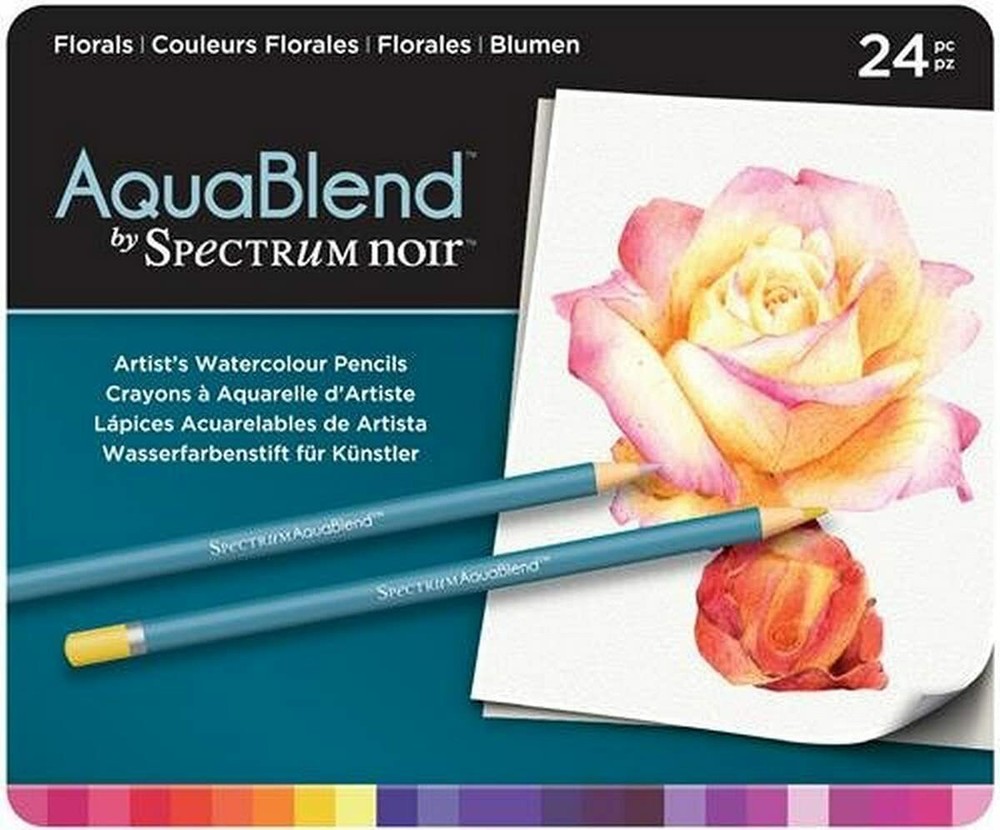 Spectrum Noir Aquablend Florals Pencils, Multi-Colour, Pack of 24