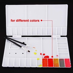 SUNIY Watercolor Palette Folding Paint Tray 10.6″ x x 0.4″, White