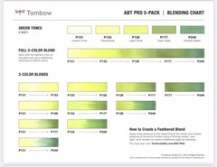  Tombow ABT PRO Alcohol-Based Duel Brush and Chisel Tip Green Tones