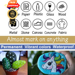 Overseas Paint Marker Pens – 24 Colors 1 Count (Pack of 24), Multicolor