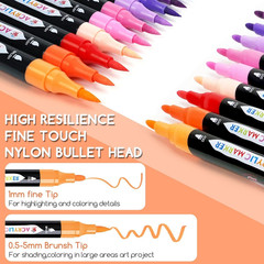 TBC The Best Crafts 108 Colors Dual Tip Acrylic Paint Markers,Waterproof, Non-To