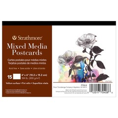Strathmore Mixed Media Postcard Pad, 4×6 inches, 10 Pack, Envelopes Included