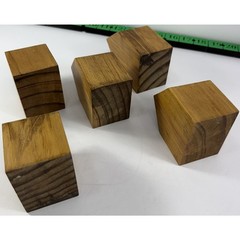Handmade Wood Block Artist Paint Brush Holders Set of 5 Holds 60 Brushes