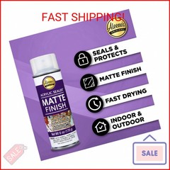 Aleene’s Spray Finish 6oz Acrylic Sealer, 6 Ounce (Pack of 1), Clear-Matte