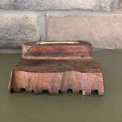 Antique Hand Carved Wood Block Print 5.5″ Pattern Fabric paper art decor
