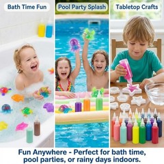 Glow Magic Elves Refills-24 Colors Gel & 32 Molds Water Kit Multicolor