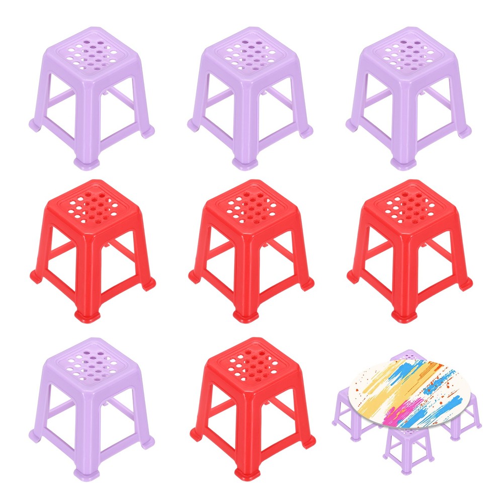 8Pcs Mini Canvas Stands for Painting, Small Canvas Stands, Purple/Red