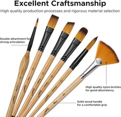 33 Pcs Paint Brush Set, Artist Paint Brushes for Acrylic Painting, Oil, Water…