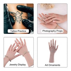 Realistic Silicone Female Hand Life Size right hand-Without skeleton, Ivory