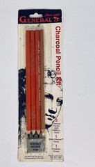 GENERAL’S CHARCOAL PENCILS SET 4 PENCILS & ERASER NEW OLD STOCK
