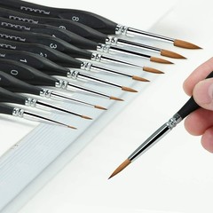 Professional 10-Piece Kolinsky Sable Brush Set for Watercolor & Acrylic Painting