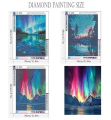 3 Pcs Diamond Art Kits for Adults, 5D Diamond Painting Kits | Full Round Dril,.