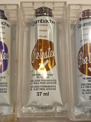 Vintage Grumbacher Pre-Tested Unused Permanent Oil Color Paint (6 Colors) 37ml.