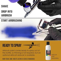 Versatile 8oz Water-Based Airbrush Paint – Opaque Golden Ochre for All Surfaces