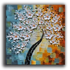 YaSheng Art – 3D Textured Framed Wall Art,Hand Painted oil painting, Modern A…