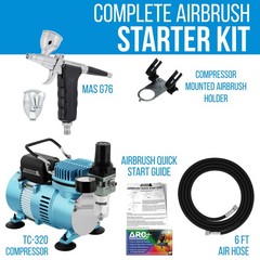 Master Performance G76 Airbrush Kit with Master Compressor TC-20 & Air Hose