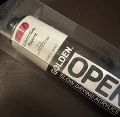 GOLDEN OPEN SLOW DRYING ACRYLICS QUINACRIDONE MAGENTA 5 OUNCE TUBE