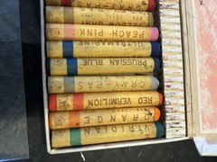 Vintage Sakura Cray Pas Oil Pastels 22 Colors Art Crayons Japan