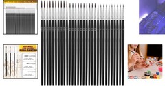30Pcs Detail Paint Brushes, Fine Tip Paint Brush with 3 Sizes #0#00#000 Mini