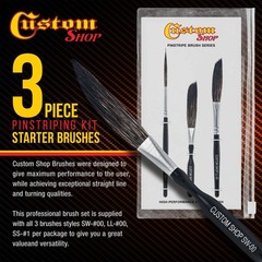 Custom Shop Starter Pinstripe Brush Kit (Sword #00, Scroll #1 & Long Liner #00)