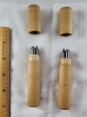 Heavy artist pencil leads in wood tubes NOS. 7/32 inch diameter. Unknown mfr.