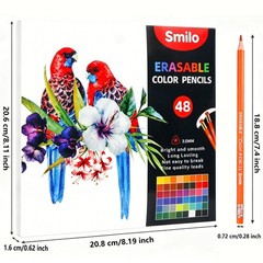 48-Count Erasable Colored Pencils with Erasers – Vibrant & Smooth Colors for …