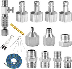 16 Pcs Airbrush Adapter Set Includes 12 Pcs Airbrush Adapter Kit Fitting Quick R