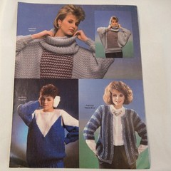 Phentex Fashion Knit Instruction Book 5 Exclusive Patterns Sweaters