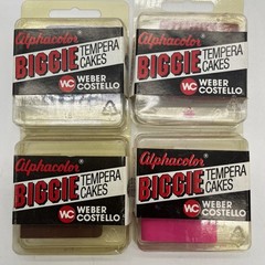 Alphacolor Biggie Tempura Cakes 4 Blue Red Brown Magenta New Sealed