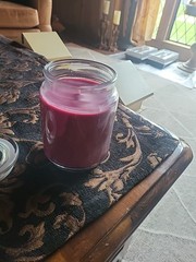 CANDLE-LITE Juicy Black Cherries Candles, 18 oz. Jar 1 Count Dark Red