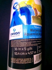 NEW Canson Montval Watercolor Paper Cold Press Roll Natural White 36″ x 5 yards