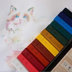 Kuretake Shimbi Paint Color Ink Saiboku Stick 14 Colors Set Gansai Japan NEW