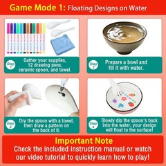 Kiddies Create Magical Floating Medium, 12 pens, 2 spoons, towel, Gift box
