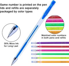 Reaeon 200 Pack Gel Pens Set 100 Colors with Refills Art Coloring Kit