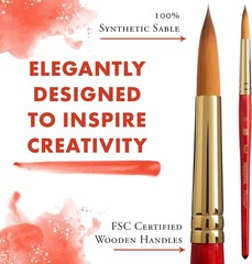 Heritage Series 4050 High-Quality Synthetic Sable Brush – Size 12 for Fine Art