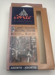 Conte A Paris-12ct assorted sketching crayons new sealed in box-some Cracked