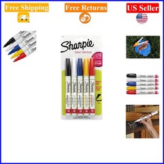 Oil-Based Fine Point Paint Markers, Assorted Colors, 5 Pack for Rock & Art