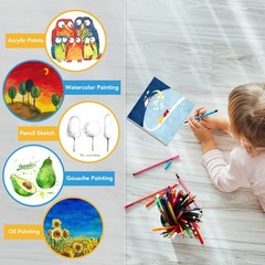 ESRICH Mini Canvases for 5x5in-18 Packs, 18 Packs Stretched Canvas – 5*5in