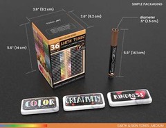 36 Acrylic Paint Pens Skin and Earth Tones (3mm MEDIUM)
